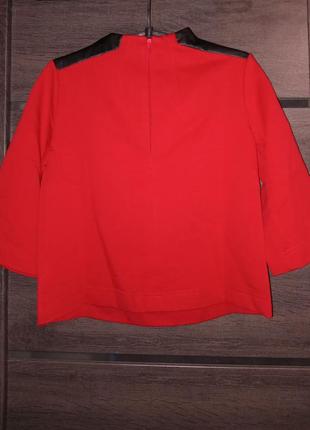 Красная блуза кофточка с рукавом 3/45 фото