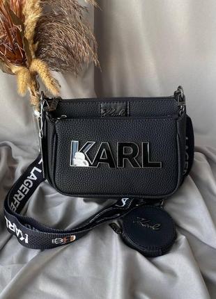 Karl lagerfeld 3 in 1 black 23x15x6