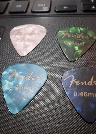 Медіатор медіатори fender 0,46 товщина для електрогітари акустичної гітари1 фото