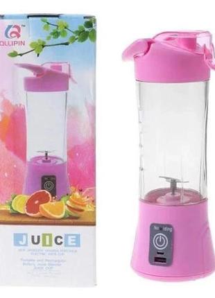 Yui блендер портативный ollipin juice на usb-зарядке. цвет: розовый1 фото