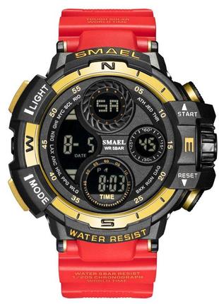 Годинник наручний smael 8022 original (red)-lvr  | чоловічий наручний годинник
