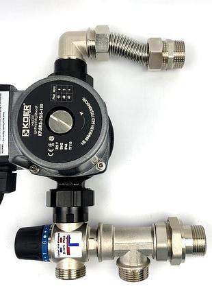 Смесительный узел 1" теплого пола flomix 25.60 kr kvant с насосом