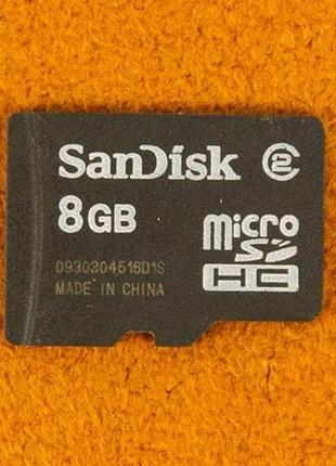 Карта памяти microsd sandisk 8 gb