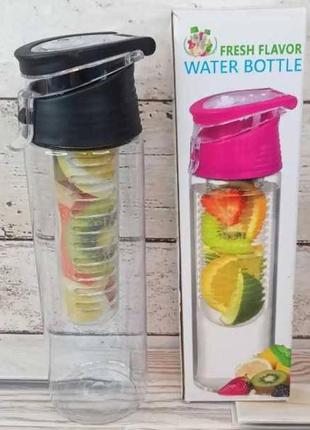 Пляшка для води fresh flavor water bottle чорна