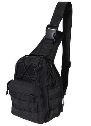 Тактический рюкзак eagle m02b oxford 600d 6 литр через плечо black1 фото