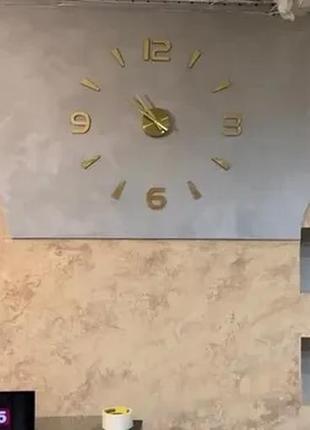 Настенные часы 3d diy clock "сделай сам" большие с римскими цифрами золото