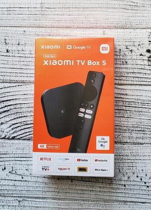 Тв приставка xiaomi tv box s 2nd gen (mdz-28-aa) 2/8gb для телевізора монітора