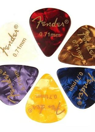 Медіатор медіатори fender 0,71 товщина для електрогітари акустичної гітари