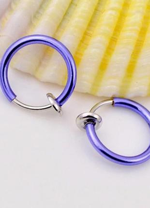 Пирсинг кольцо обманка для носа уха губы клипса колечко1 фото