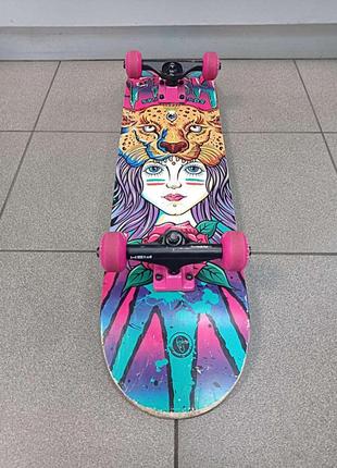 Скейтборд лонгборд б/у "fish" skateboard girl3 фото