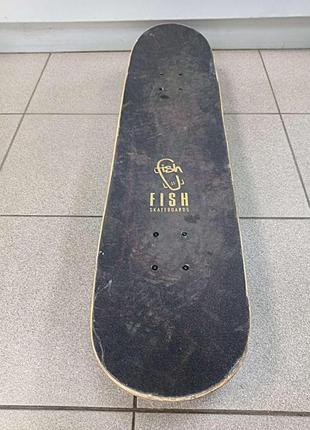 Скейтборд лонгборд б/у "fish" skateboard girl5 фото