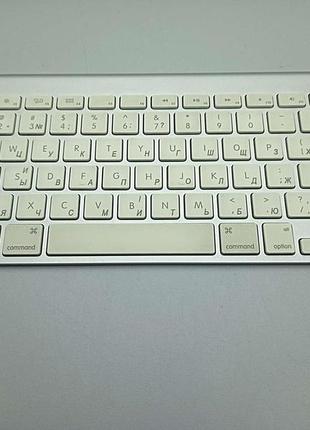 Клавиатура компьютерная б/у apple a1314 wireless keyboard white bluetooth
