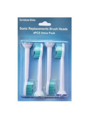 Класична насадка hx6014 на електричну щітку philips sonicare (упаковка 4 штуки)