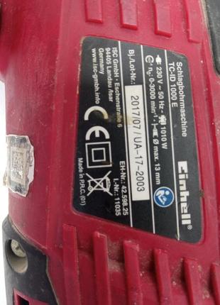 Дриль б/у einhell tc-id 1000 e 3