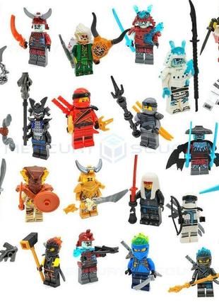 Великий набір фігурки чоловічки ніндзя ninjago 24 штуки