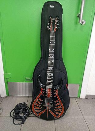 Електрогітара бас-гітара б/у schecter devil sevil blood red brs