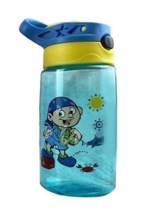 Детская бутылка для кормления baby bottle lb-400 400 мл голубая