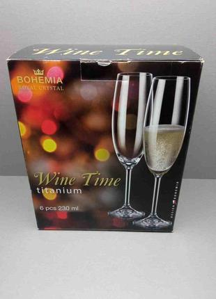 Келих склянка б/у bohemia titanium 6шт.(230 ml.)