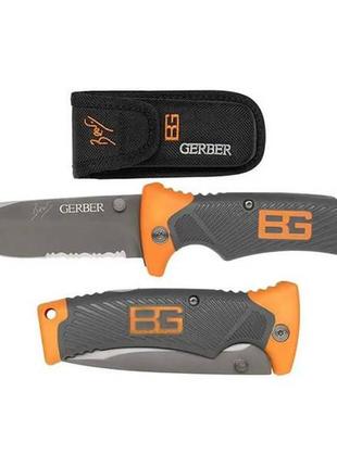 Ніж складаний gerber bear grylls scout розкладний великий у чохлі 22 см.