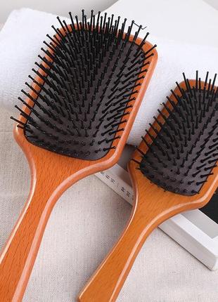 Расческа массажная aveda paddle massage brush brown2 фото