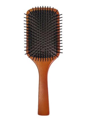 Расческа массажная aveda paddle massage brush brown