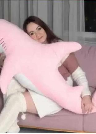 М'яка іграшка акула, рожева/синя, 140 см