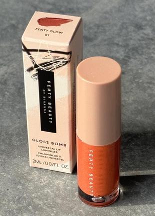 Блеск для губ fenty beauty gloss bomb universal lip luminizer - оттенок fenty glow, 2 мл оригинал