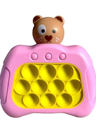 Игрушка антистресс pop it pro bear teddy розовый, белый, синий (уточняйте)