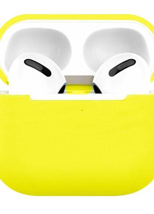 Силиконовый футляр для наушников airpods 3, желтый / neon yellow