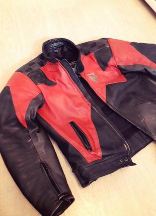 Мужская мотокуртка байкерская куртка мотоциклиста кожа xxl4 фото