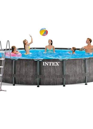 Каркасний басейн intex 26744 - 1,549 x 122 см (драбина, підстилка, тент)