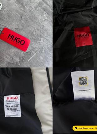Чоловіча ветровка hugo boss молочна весняна осіння куртка х'юго бос з плащової тканини (b)3 фото