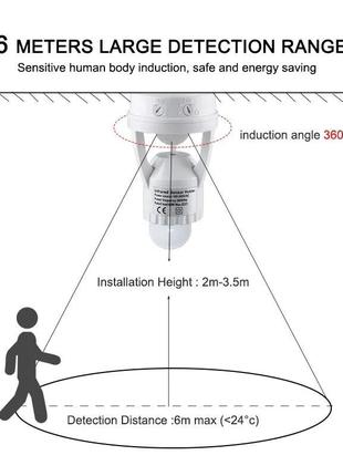 Сенсорний патрон для лампи e27 на 85-265 вольтів датчик руху7 фото
