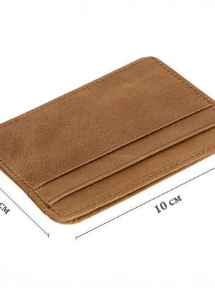 Кредитница primo card holder - light brown4 фото