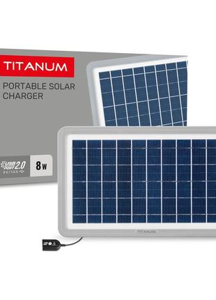 Портативний зарядний пристрій сонячна панель titanum tso-m508u 8w 27412
