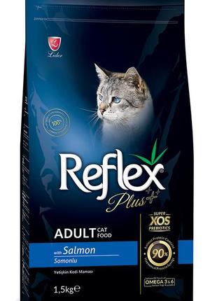 Reflex plus сухий корм для котів з лососем 1.5 кг