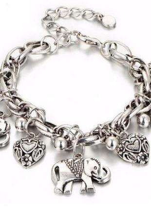 Женский браслет primo pulseira elephant - silver