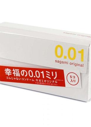 Ультратонкие презервативы sagami original 0.01мм, 5 шт