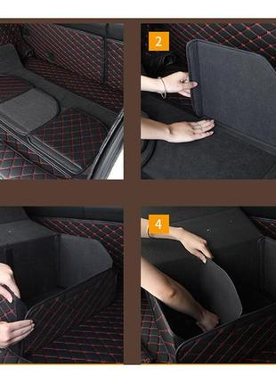 Органайзер автомобільний primolux org-04 саквояж у багажник 54x31x28 см - black/red4 фото