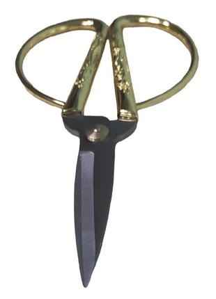 Ножницы универсальные для шитья и рукоделия с золотыми ручками de xian 193mm (7.5") к45 (6671)6 фото