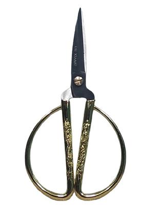 Ножницы универсальные для шитья и рукоделия с золотыми ручками de xian 193mm (7.5") к45 (6671)