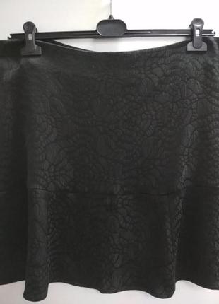 Юбка, женская, черная, с воланом, размер 54/eur48, c&a, 8055