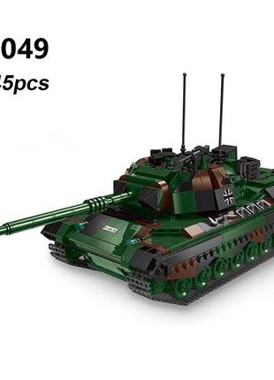 Військовий конструктор німецький танк леопард leopard 1 kampfpanzer для в коробці (1145 деталей)