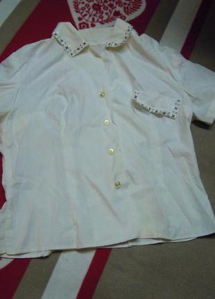 Блуза с вышивкой, тонкий лен, блузка этно, бохо, винтаж
