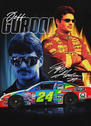 Футболка з принтом nascar jeff gordon xxxl чорний2 фото