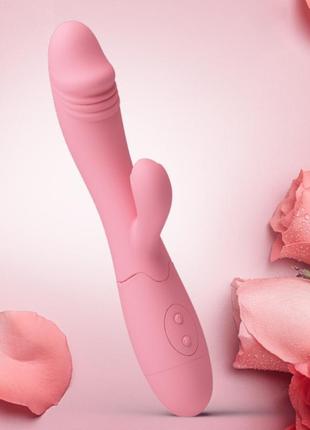 Вагинальный вибратор  на аккумуляторе с клиторальным стимулятором pretty love "snappy" от baile