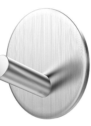 Крючок вешалка primo kmu-4 металлический самоклеящийся (набор 4шт) - silver5 фото