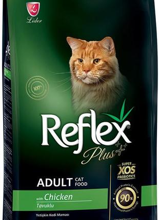 Reflex plus сухий корм для котів з куркою 15 кг
