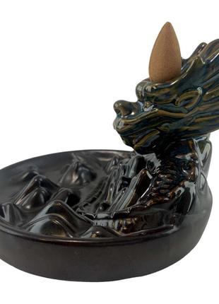 Підставка під пахощі димний фонтан драконів вир глазур рідкий дим + 5 конусів у...