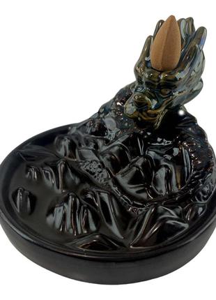 Підставка під пахощі димний фонтан драконів вир глазур рідкий дим + 5 конусів у...